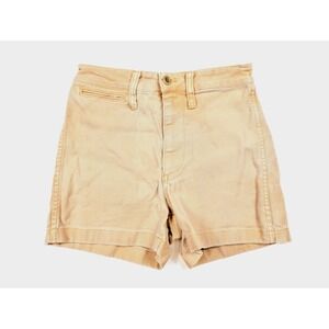 Madewell High Rise Pink Peach Denim Canvas 3 Pocket Shorts Women's Size 23